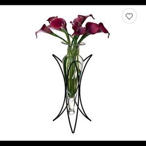 Half Moon Metal Stand Vase
